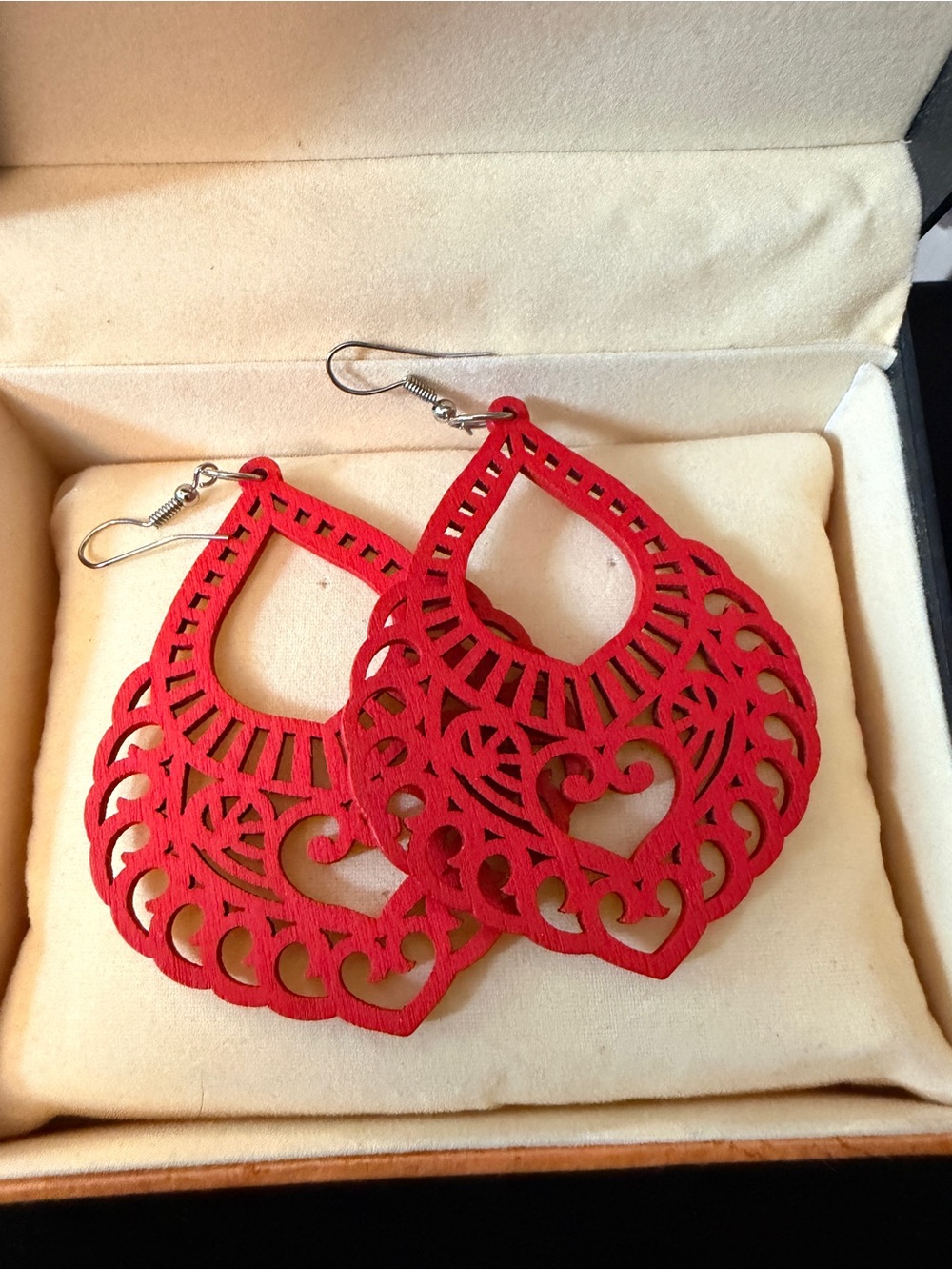 Handmade Wooden Dangle Earrings